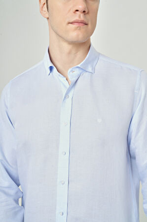 Bisse Regular Fit Uzun Kollu Mavi Spor Erkek Gömlek GM23Y231022_D35