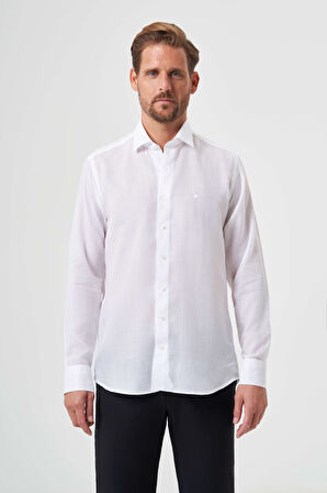 Bisse Regular Fit Beyaz Klasik Erkek Gömlek GM23Y231153_D01