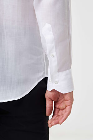 Bisse Regular Fit Beyaz Klasik Erkek Gömlek GM23Y231153_D01