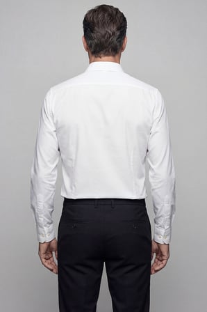 Bisse Regular Fit Kol İçi Apoletli Pamuk Beyaz Erkek Gömlek GM23Y231154_D01