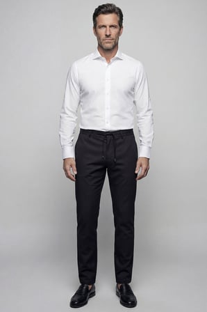 Bisse Regular Fit Kol İçi Apoletli Pamuk Beyaz Erkek Gömlek GM23Y231154_D01