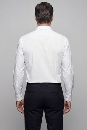 Bisse Regular Fit Kol İçi Apoletli Pamuk Beyaz Erkek Gömlek GM23Y231154_D01
