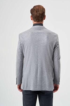 Bisse Comfort Fit Mono Yaka 6 Drop Gri Erkek Ceket PCK23K23201_D55