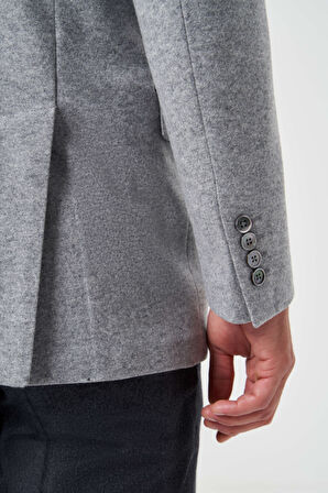 Bisse Comfort Fit Mono Yaka 6 Drop Gri Erkek Ceket PCK23K23201_D55