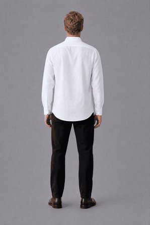 Bisse Beyaz Regular Fit Keten Gömlek GM23Y231134_D01