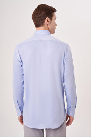 Bisse Regular Fit Paşa Yaka Mavi Erkek Gömlek GM23Y231163_D35