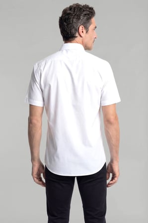 Bisse Regular Fit Cepli Kısa Kol Pamuk Beyaz Erkek Gömlek GM23Y231171_D01