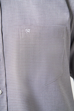 Bisse Regular Fit Paşa Yaka Gri Spor Erkek Gömlek GM23K232017_D55