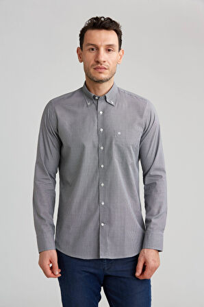 Bisse Regular Fit Siyah Erkek Gömlek GM23K232030_D99