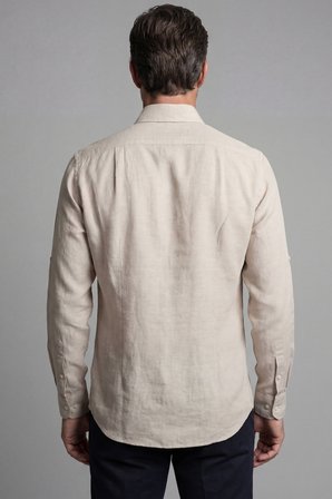 Bisse Regular Fit Paşa Yaka Spor Pamuk Kahve Erkek Gömlek GM23K232050_D11