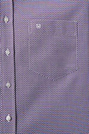 Bisse Regular Fit Paşa Yaka Desenli Lila Erkek Gömlek GM23K232040_D44