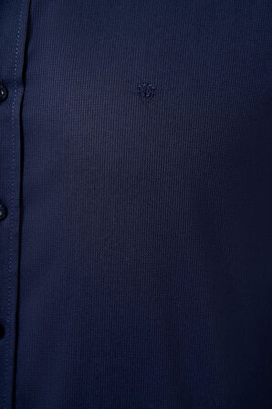 Bisse Regular Fit Paşa Yaka Lacivert Spor Erkek Gömlek GM23K232026_D39