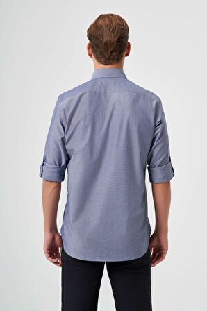 Bisse Regular Fit Kol İçi Apoletli Gri Spor Erkek Gömlek GM23K232028_D55
