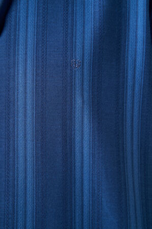 Bisse Regular Fit Paşa Yaka Mavi Erkek Gömlek GM23K232022_D35