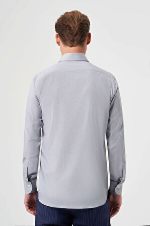 Bisse Regular Fit Gri Klasik Erkek Gömlek GM23K232052_D55