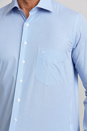 Bisse Regular Fit Mavi Klasik Erkek Gömlek GM23K232013_D35
