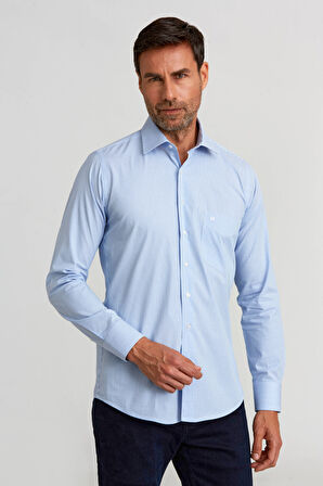 Bisse Regular Fit Mavi Klasik Erkek Gömlek GM23K232013_D35
