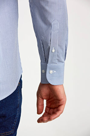 Bisse Regular Fit Lacivert Klasik Erkek Gömlek GM23K232013_D39