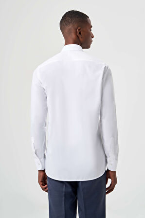 Bisse Regular Fit Beyaz Klasik Erkek Gömlek GM23K232027_D01