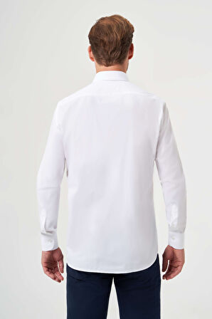 Bisse Regular Fit Beyaz Klasik Erkek Gömlek GM23K232016_D01
