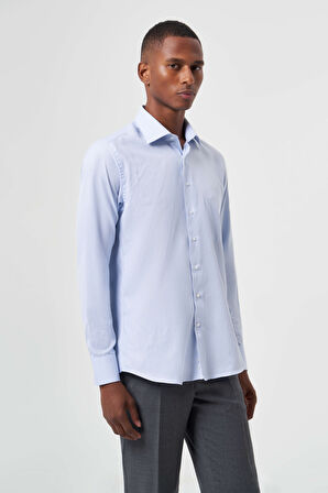 Bisse Regular Fit Mavi Klasik Erkek Gömlek GM23K232048_D35