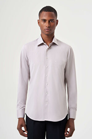 Bisse Regular Fit Kahve Klasik Erkek Gömlek GM23K232042_D11