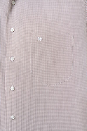 Bisse Regular Fit Kahve Klasik Erkek Gömlek GM23K232042_D11