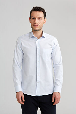 Bisse Regular Fit Açık Mavi Klasik Erkek Gömlek GM23K232053_D33