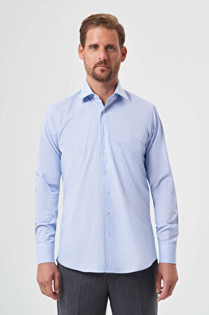 Bisse Regular Fit Mavi Klasik Erkek Gömlek GM23K232006_D35