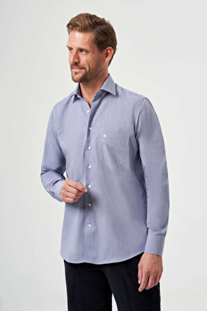 Bisse Regular Fit Lacivert Klasik Erkek Gömlek GM23K232044_D39