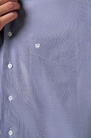 Bisse Regular Fit Lacivert Klasik Erkek Gömlek GM23K232044_D39