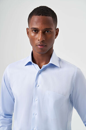 Bisse Regular Fit Açık Mavi Klasik Erkek Gömlek GM23K232003_D33