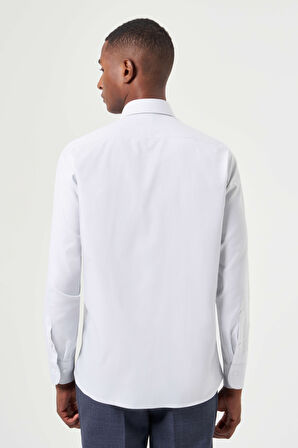 Bisse Regular Fit Açık Gri Klasik Erkek Gömlek GM23K232055_D54