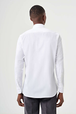 Bisse Regular Fit Beyaz Klasik Erkek Gömlek GM23K232033_D01