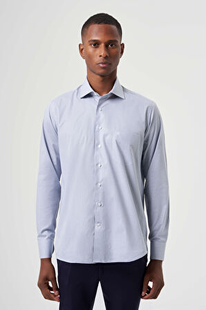 Bisse Regular Fit Mavi Klasik Erkek Gömlek GM23K232045_D35