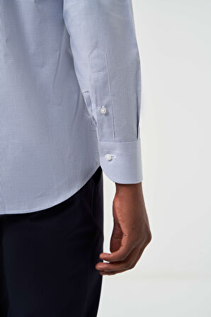 Bisse Regular Fit Mavi Klasik Erkek Gömlek GM23K232045_D35