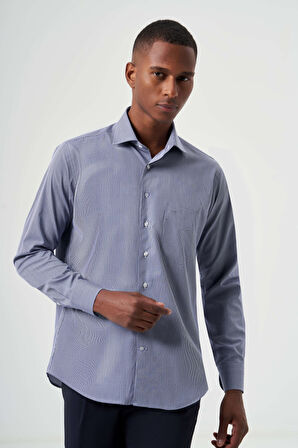 Bisse Regular Fit Lacivert Spor Erkek Gömlek GM23K232037_D39