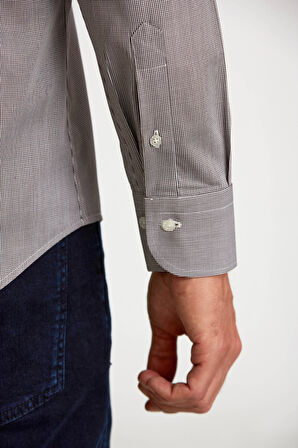 Bisse Regular Fit Kahve Klasik Erkek Gömlek GM23K232025_D11