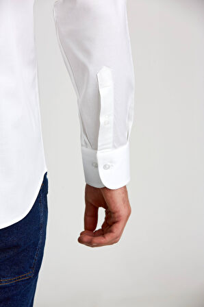 Bisse Regular Fit Beyaz Klasik Erkek Gömlek GM23K232071_D01