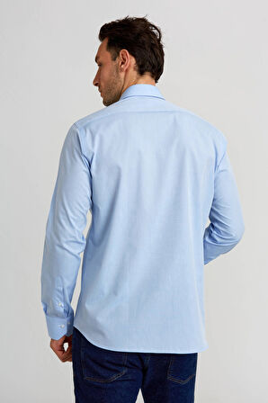 Bisse Regular Fit Mavi Klasik Erkek Gömlek GM23K232073_D35