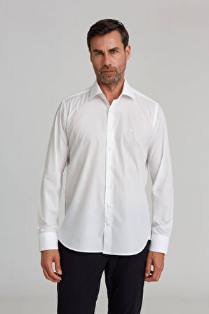 Bisse Regular Fit Beyaz Klasik Erkek Gömlek GM23K232074_D01