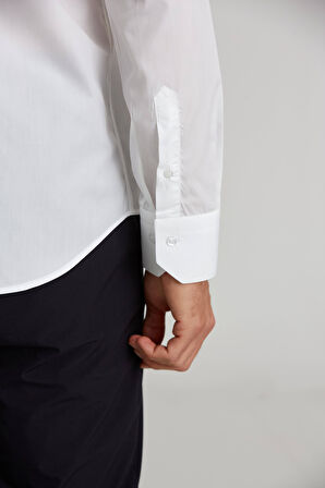 Bisse Regular Fit Beyaz Klasik Erkek Gömlek GM23K232074_D01