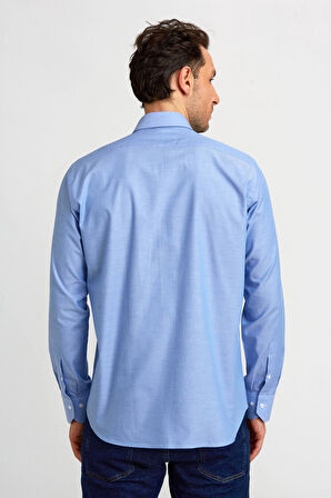 Bisse Regular Fit Mavi Klasik Erkek Gömlek GM23K232074_D35
