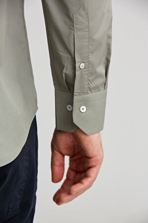 Bisse Regular Fit Yeşil Klasik Erkek Gömlek GM23K232074_D47