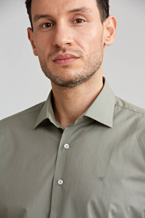 Bisse Regular Fit Yeşil Klasik Erkek Gömlek GM23K232074_D47