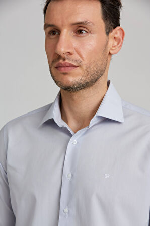 Bisse Regular Fit Gri Klasik Erkek Gömlek GM23K232074_D55