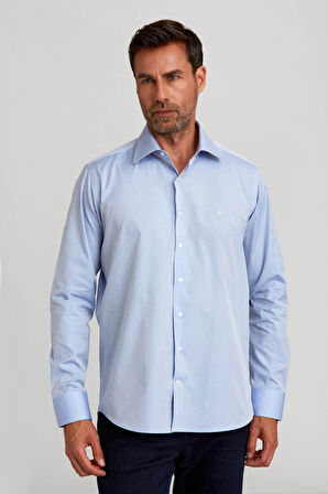 Bisse Regular Fit Açık Mavi Klasik Erkek Gömlek GM23K232077_D33