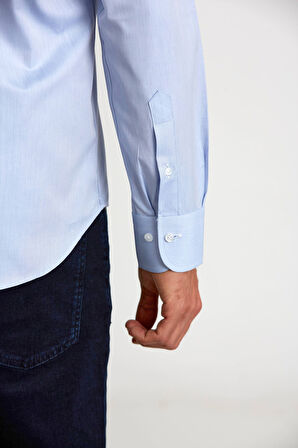 Bisse Regular Fit Açık Mavi Klasik Erkek Gömlek GM23K232077_D33