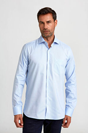 Bisse Regular Fit İtalyan Mavi Erkek Gömlek GM23K232078_D35