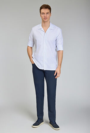 Bisse Regular Fit Apaj Yaka Beyaz Spor Erkek Gömlek GMCZG1722300204_D01